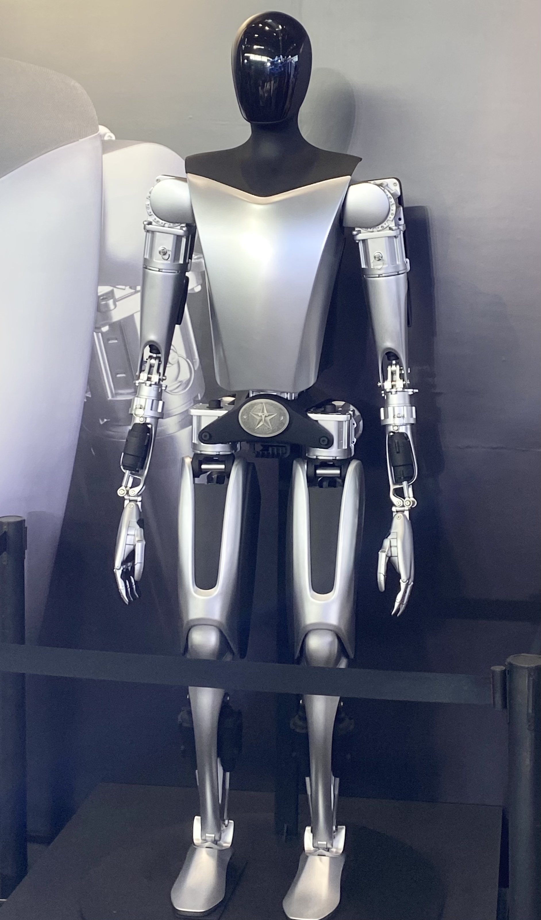 Tesla's Optimus humanoid robot on display